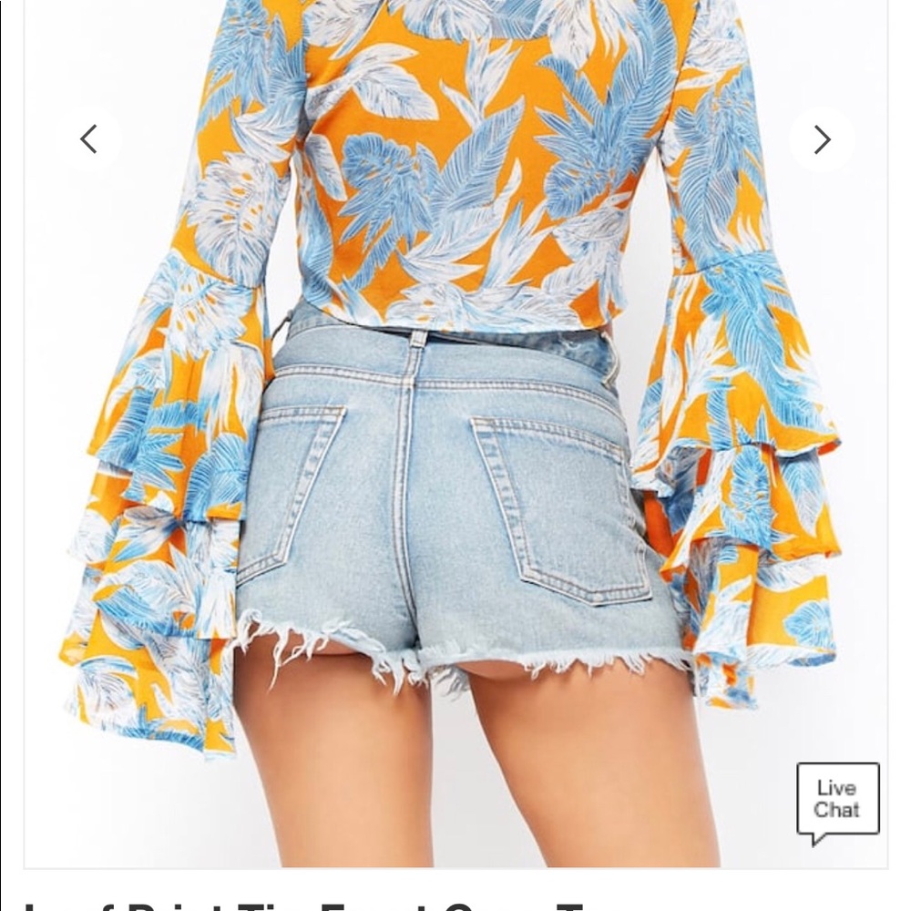 Crop Top W/ Bell Sleeves - Picture 3 of 5